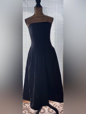 a new day Black Strapless Fit-and-Flare Midi Dress